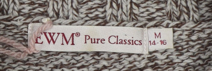 Womens UK Size 14 EWM Beige Vest Jumper