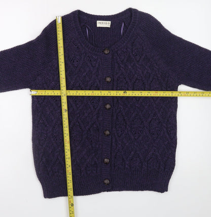 Womens UK Size 12 Marks and Spencer Purple Cardigan Jumper