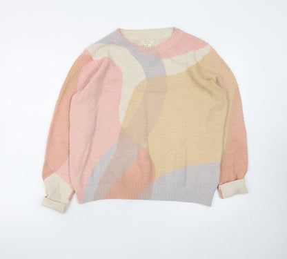 Womens UK Size 14 Fat Face Multicoloured Pullover Jumper