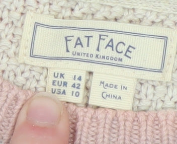 Womens UK Size 14 Fat Face Multicoloured Pullover Jumper