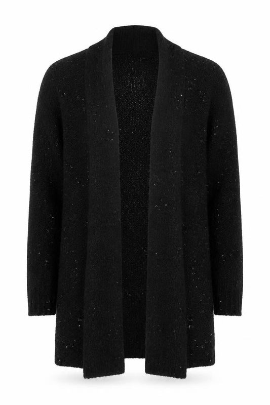 Jigsaw Women's Black Sequin Knit Long Sleeve Cardigan Size S