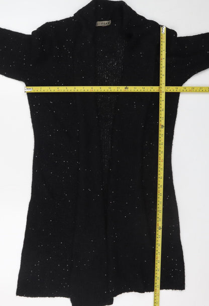 Jigsaw Women's Black Sequin Knit Long Sleeve Cardigan Size S