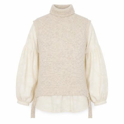 Womens UK Size M NEXT Beige Pullover Jumper