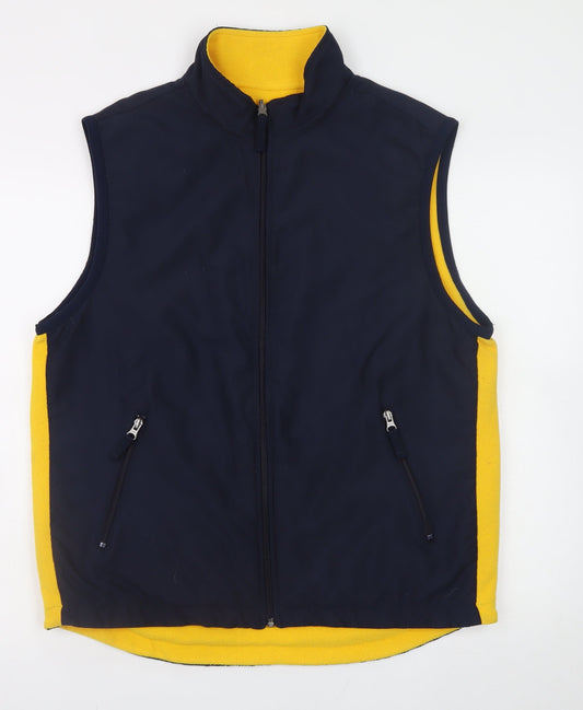GAP Men's Blue Polyester Fleece Lined Bodywarmer Gilet Size M
