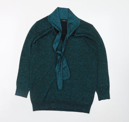 Womens UK Size 10 M&Co Green Pullover Jumper