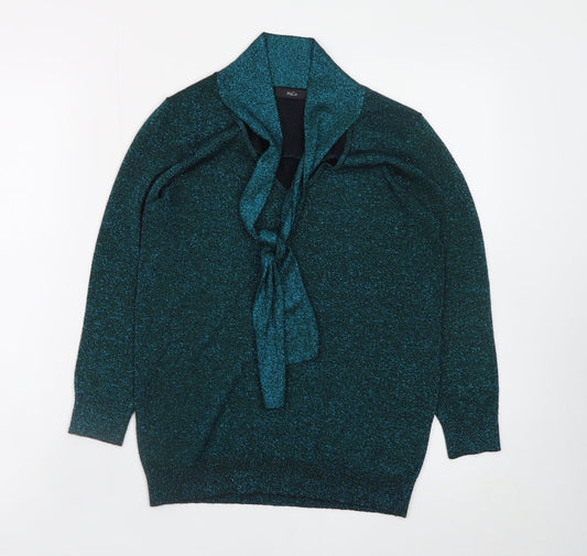 Womens UK Size 10 M&Co Green Pullover Jumper