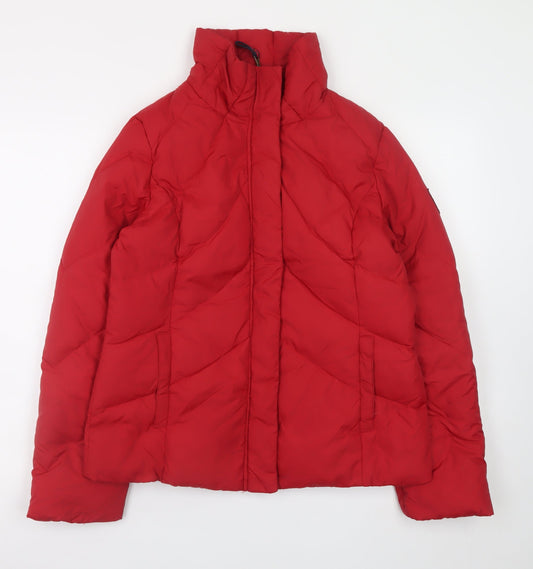 Mens UK Size M Tommy Hilfiger Red Puffer Jacket