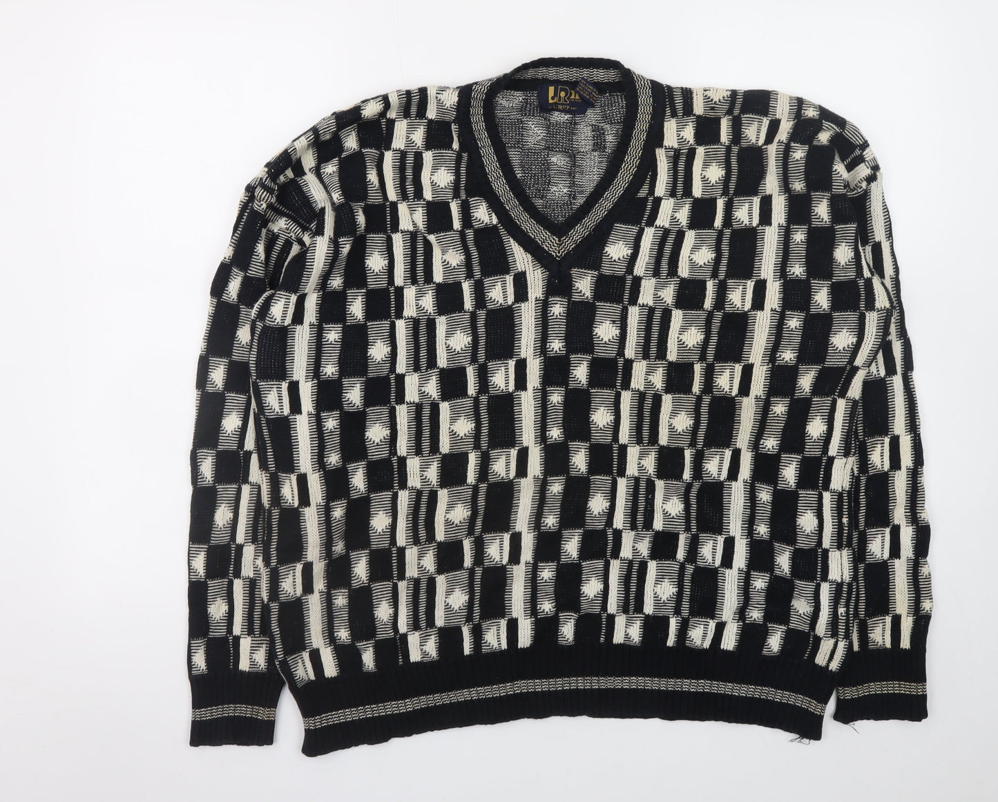 Mens UK Size XL Le Roy Black Pullover Jumper