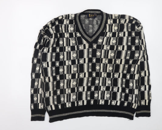 Mens UK Size XL Le Roy Black Pullover Jumper