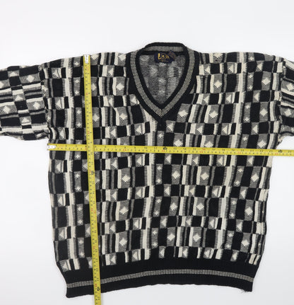 Mens UK Size XL Le Roy Black Pullover Jumper