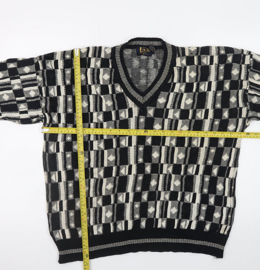 Mens UK Size XL Le Roy Black Pullover Jumper