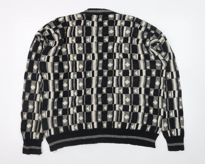 Mens UK Size XL Le Roy Black Pullover Jumper