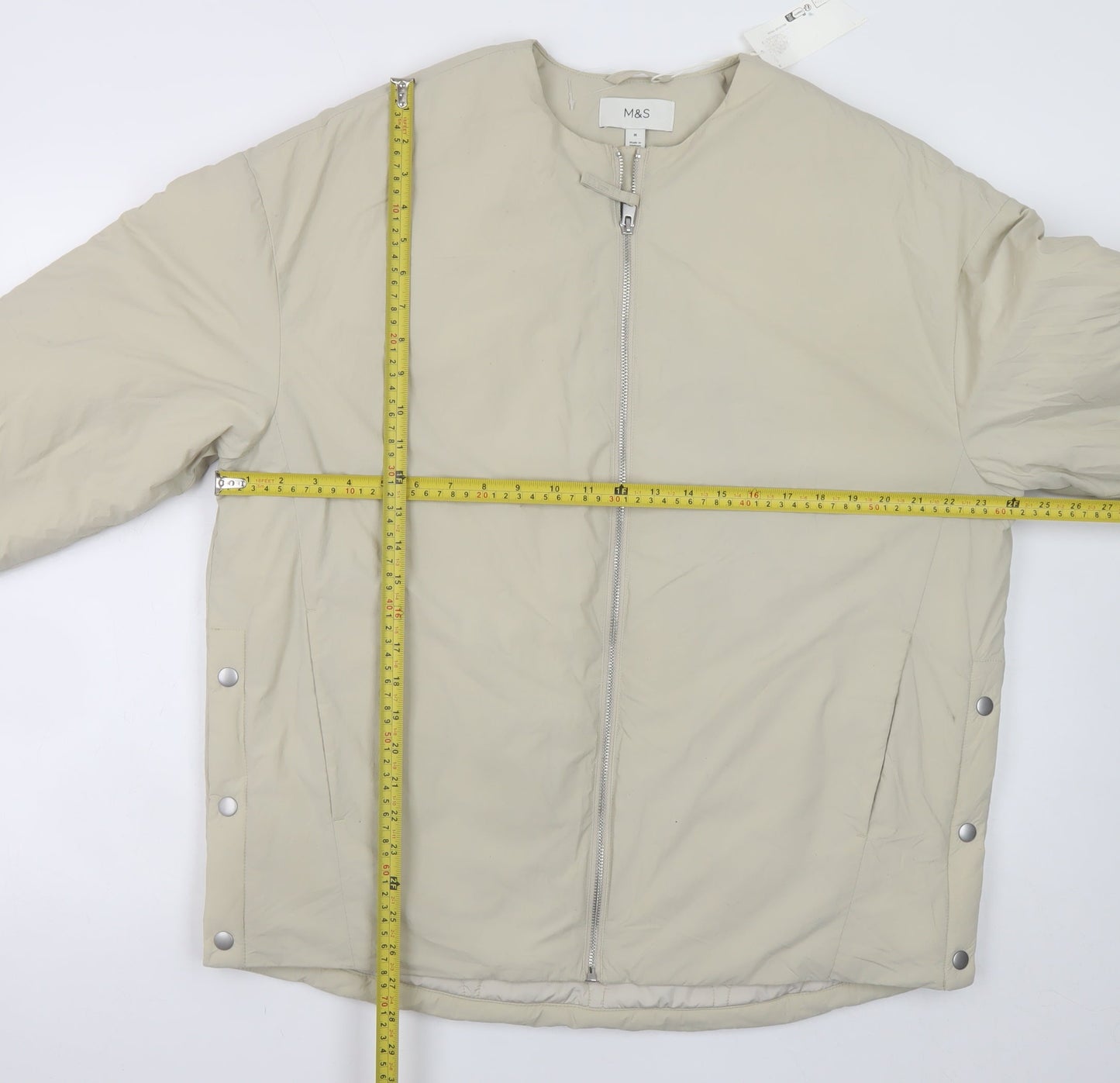 Mens UK Size M Marks and Spencer Beige Puffer Jacket