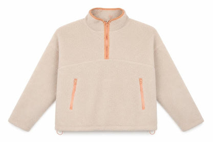 Dunnes Women’s Beige Fleece Half Zip Jacket Size 14