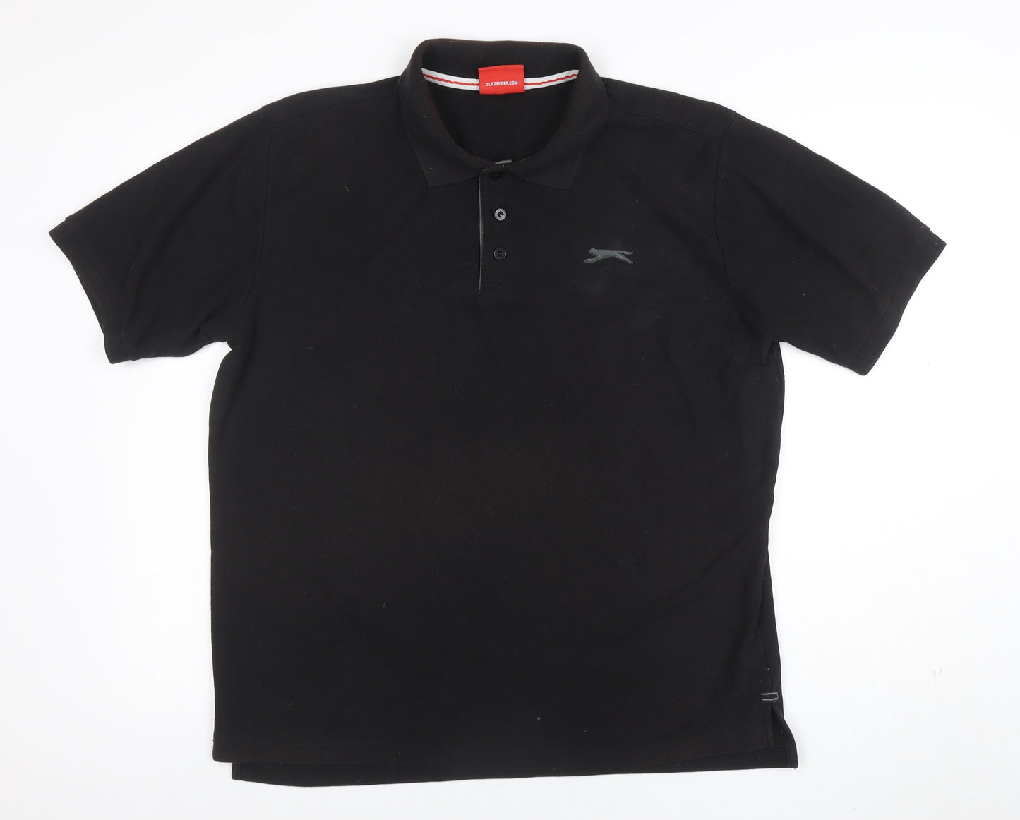 Slazenger Men's Black XL Polo Shirt Cotton Blend Casual Sports Top