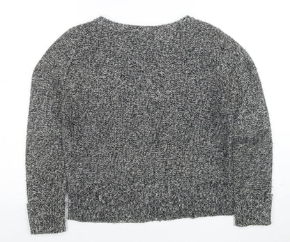 Laura Ashley Womens Grey Size 10 Knit Long Sleeve Pullover Jumper