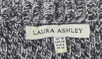 Laura Ashley Womens Grey Size 10 Knit Long Sleeve Pullover Jumper