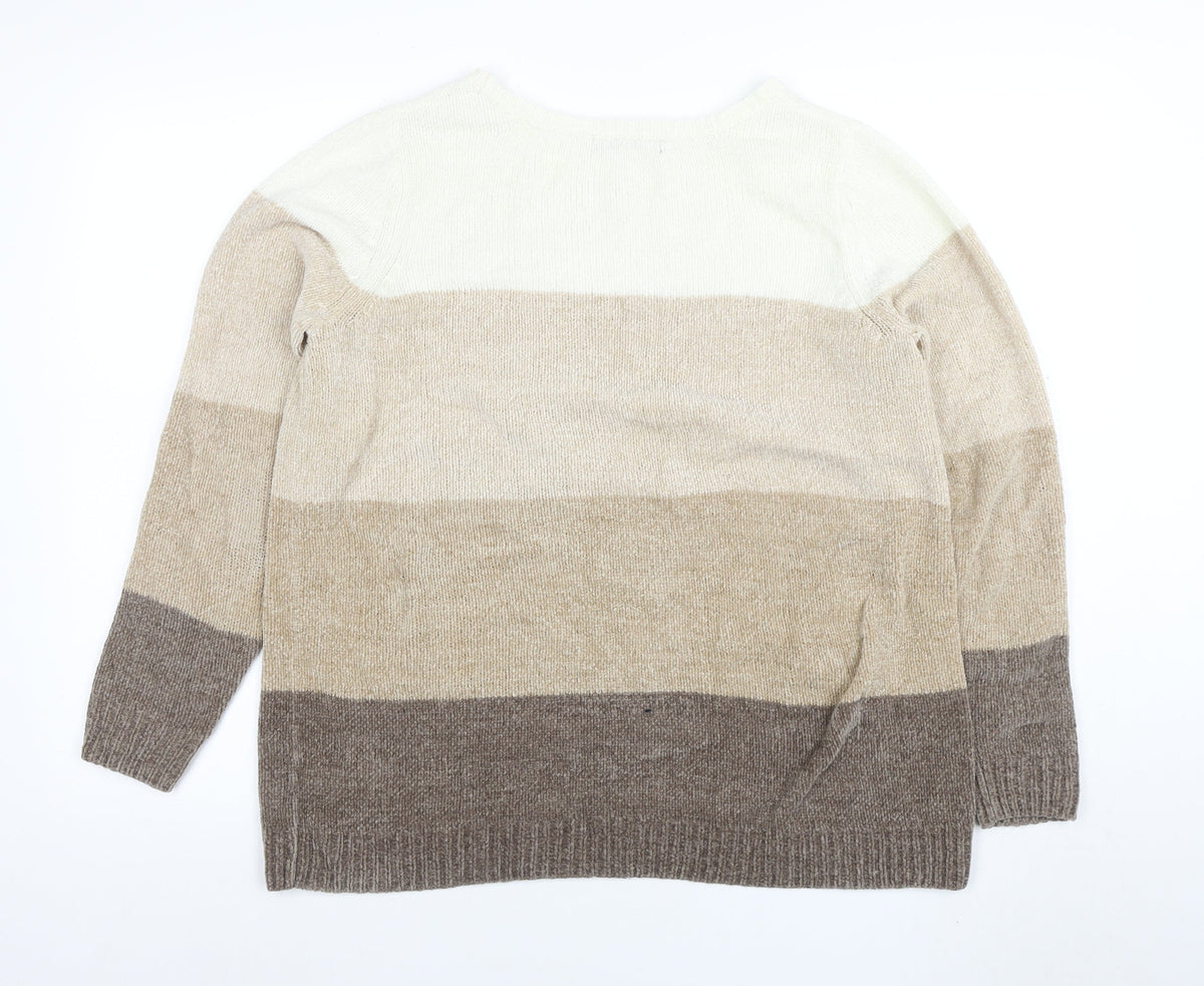 Bonmarché Women's Multicoloured Striped Knit Jumper M