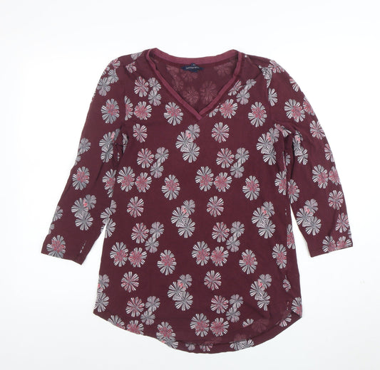 Womens UK Size S Lands' End Red Tunic T-Shirt