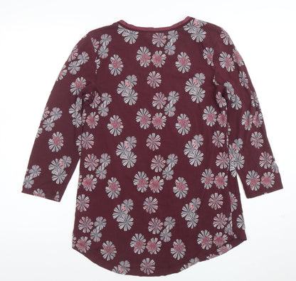Womens UK Size S Lands' End Red Tunic T-Shirt