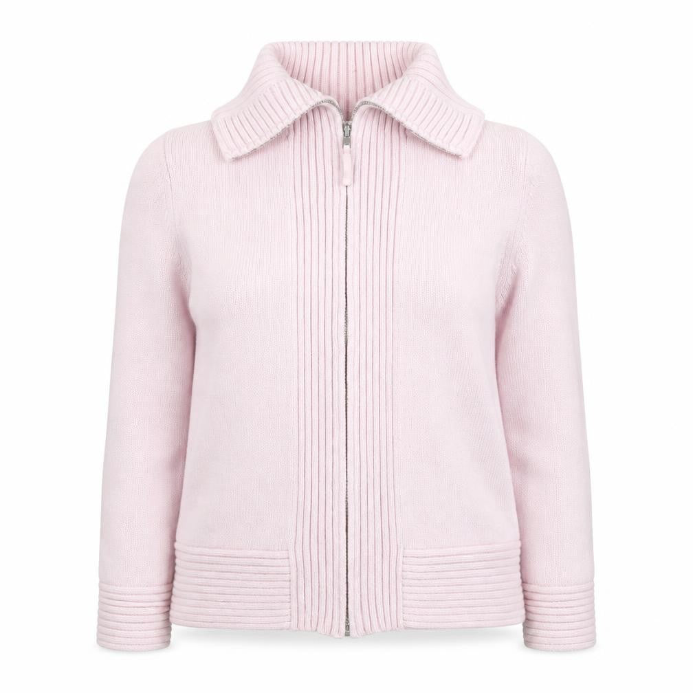 Womens UK Size 14 Marks and Spencer Pink Full Zip Jumper