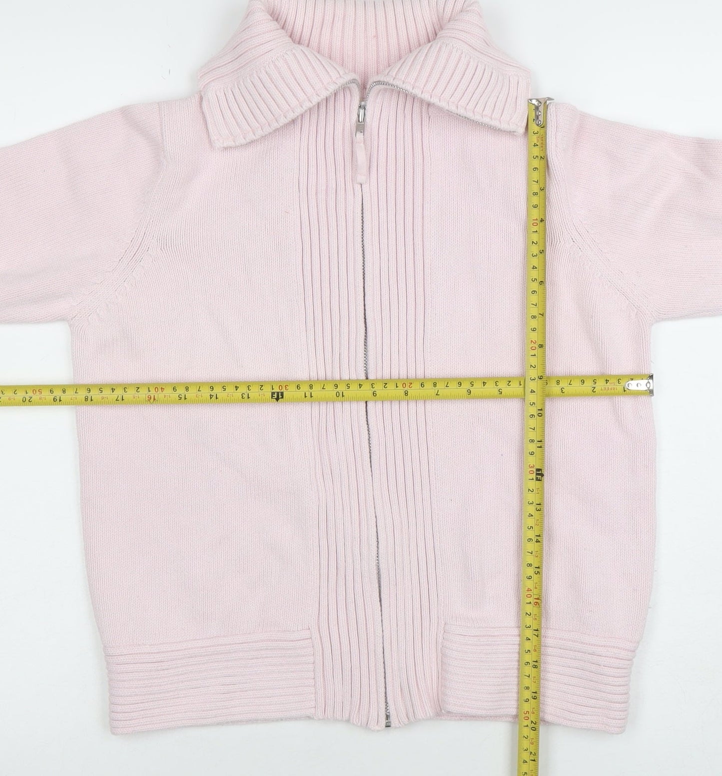 Womens UK Size 14 Marks and Spencer Pink Full Zip Jumper