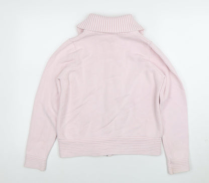Womens UK Size 14 Marks and Spencer Pink Full Zip Jumper