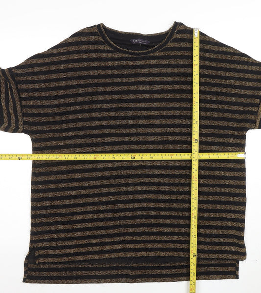 Womens UK Size 14 Marks and Spencer Black Basic T-Shirt