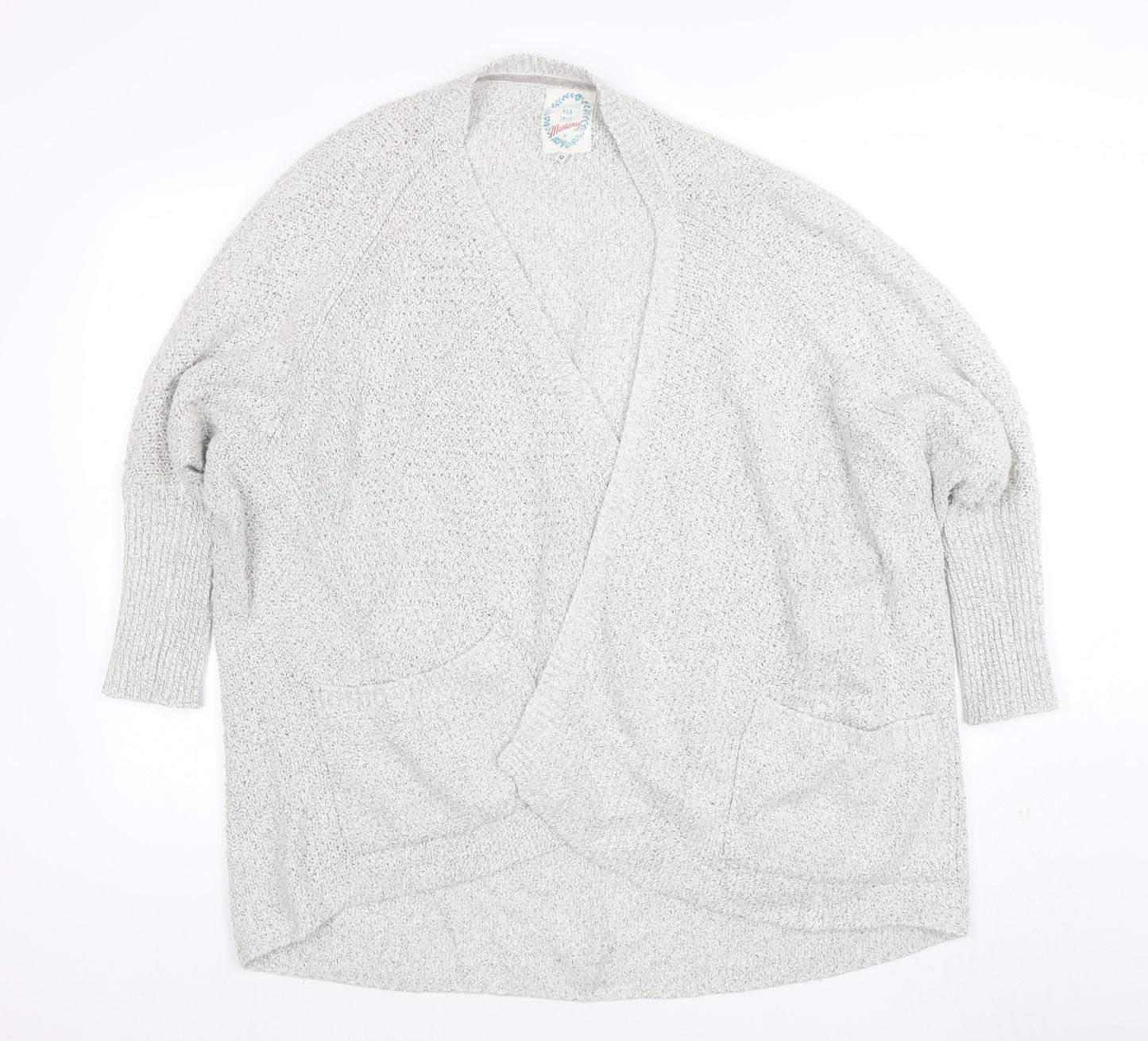 Womens UK Size 12 Faithful and True Grey Cardigan Jumper