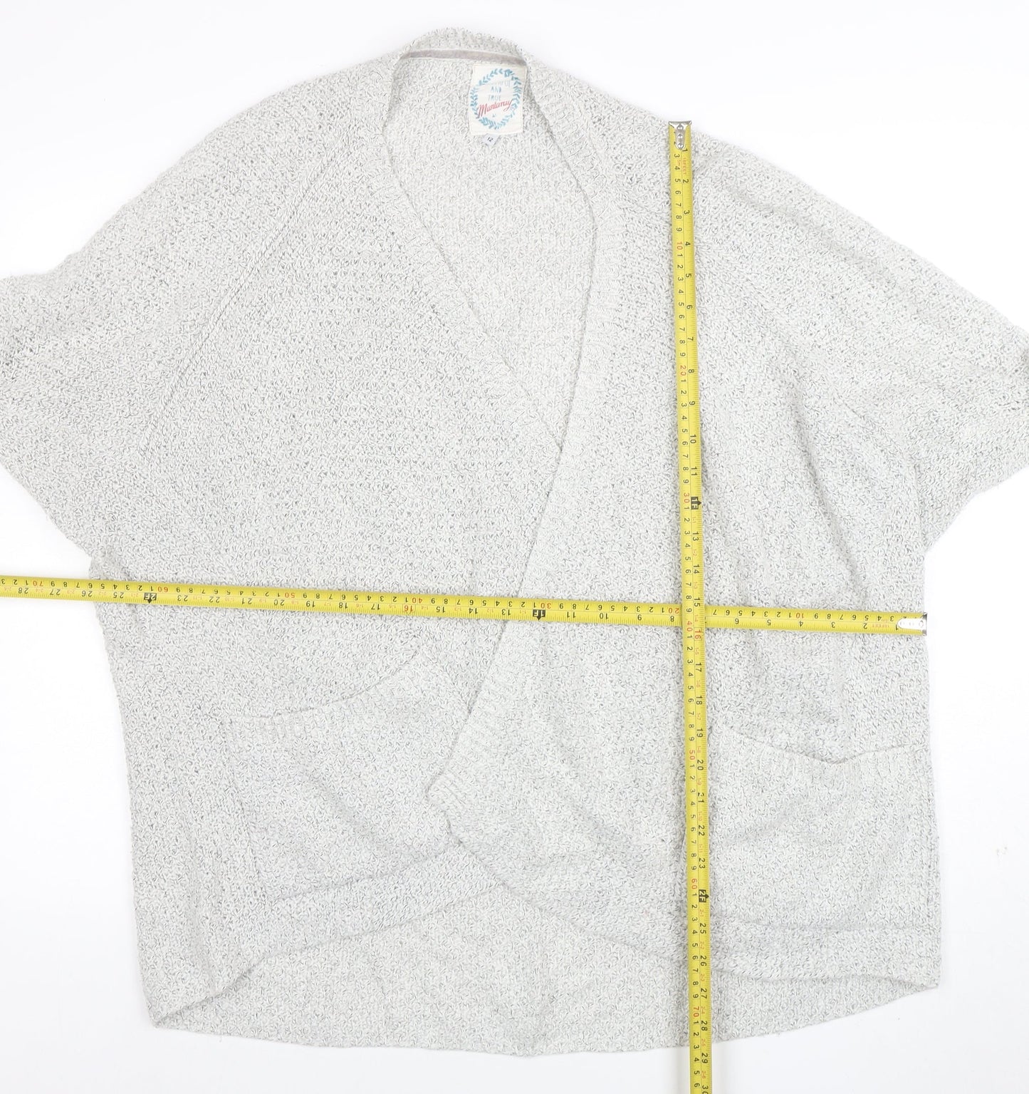 Womens UK Size 12 Faithful and True Grey Cardigan Jumper