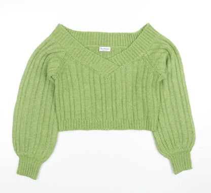 Womens UK Size S Miss Selfridge Green Pullover Jumper
