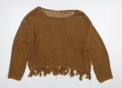 Womens UK Size XL Encuentro Brown Pullover Jumper