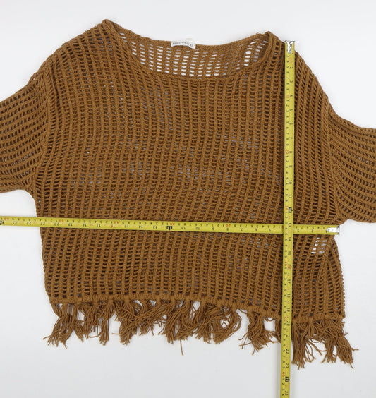 Womens UK Size XL Encuentro Brown Pullover Jumper