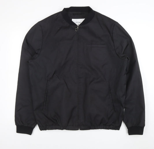 Mens UK Size XL Bellfield Black Bomber Jacket