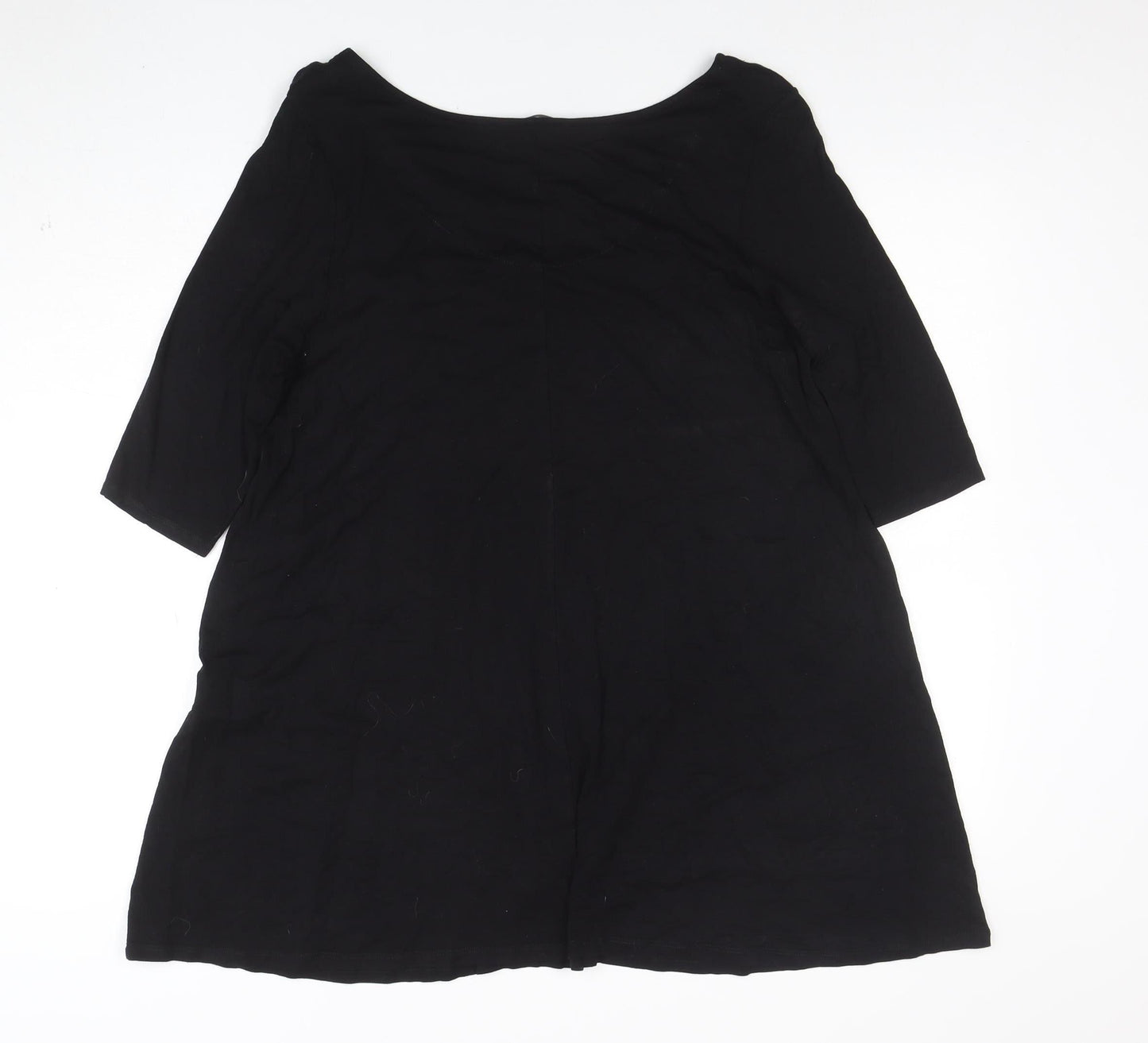 Marks and Spencer Women Black Size 16 Jersey A-Line Dress