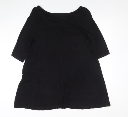 Marks and Spencer Women Black Size 16 Jersey A-Line Dress