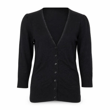 Coast Womens Black Size 8 V-Neck Button Cardigan