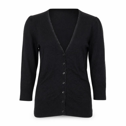 Coast Womens Black Size 8 V-Neck Button Cardigan