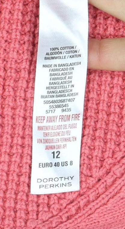 Womens UK Size 12 Dorothy Perkins Pink Pullover Jumper