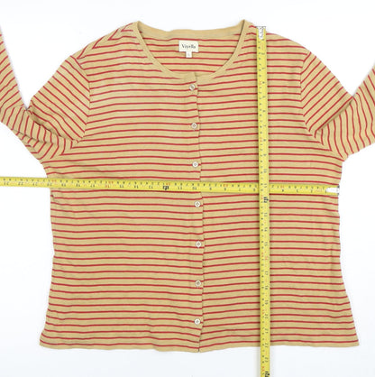 Womens UK Size L Viyella Beige Cardigan Jumper