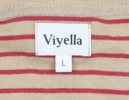 Womens UK Size L Viyella Beige Cardigan Jumper