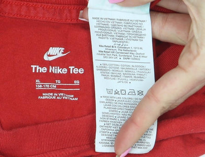 Boys UK Size XL Nike Red Basic T-Shirt