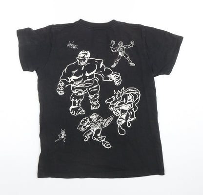 Uniqlo Kids Marvel Avengers Black Short Sleeve T-Shirt 11-12 Years