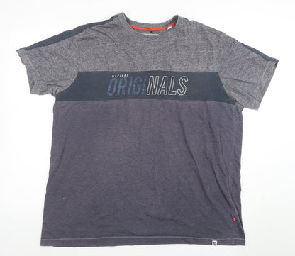 Mens UK Size 3XL DSFIVE5 RED Grey  T-Shirt