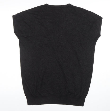Womens UK Size M Wallis Black Tunic Blouse