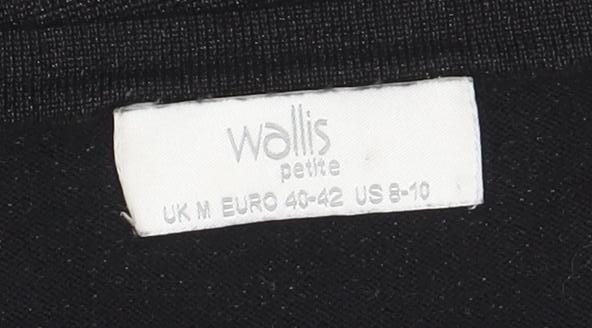 Womens UK Size M Wallis Black Tunic Blouse