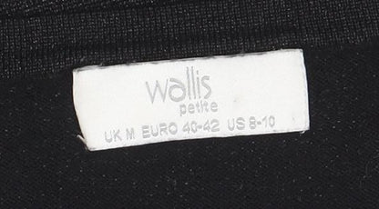 Womens UK Size M Wallis Black Tunic Blouse