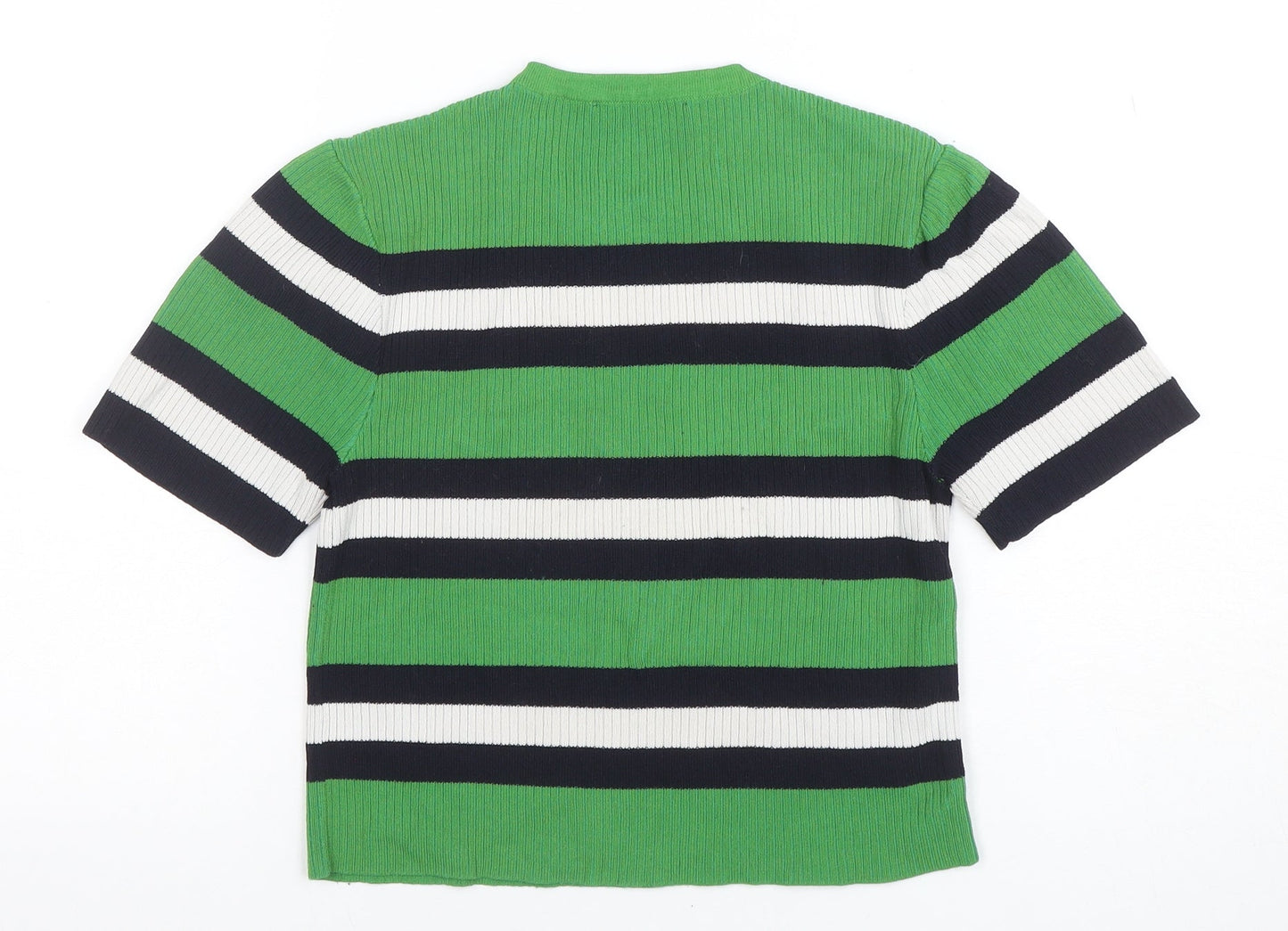 Womens UK Size M Zara Green Basic T-Shirt