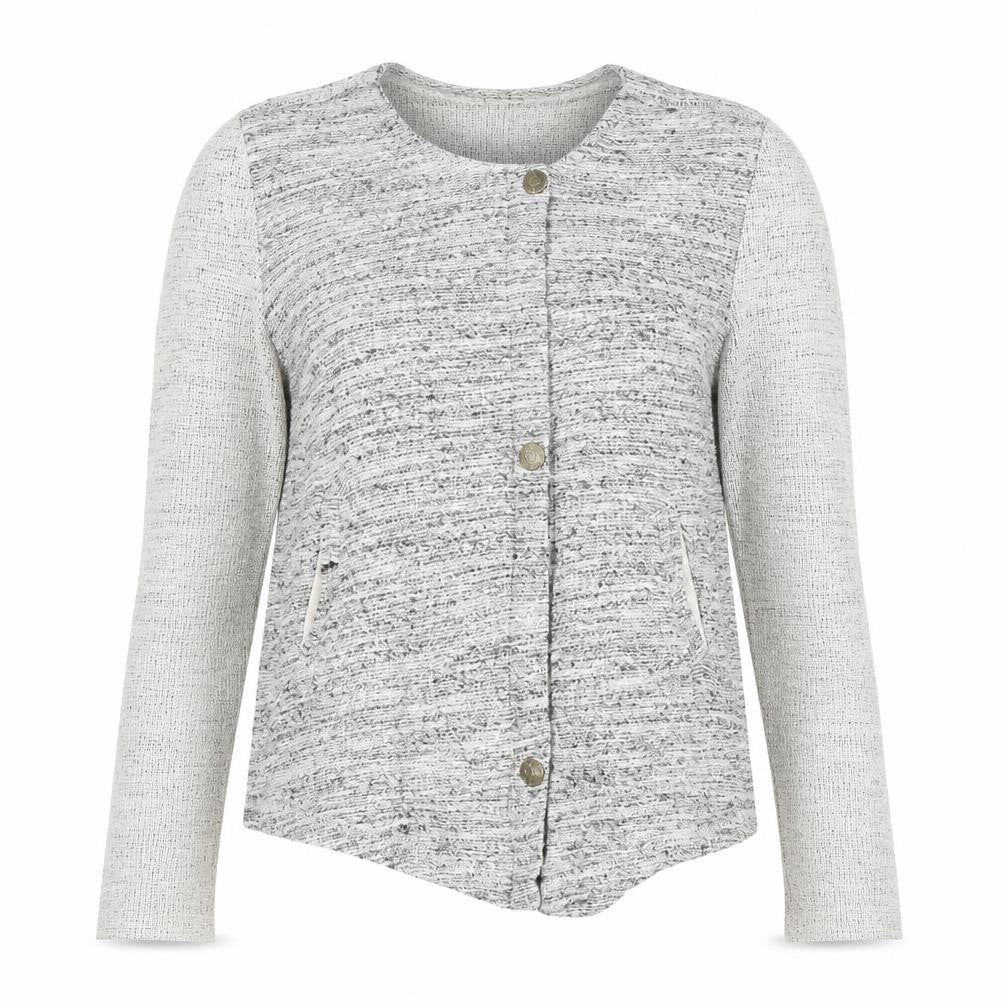 ZARA Women Grey Cotton Blend Button Cardigan Size 12