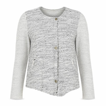 ZARA Women Grey Cotton Blend Button Cardigan Size 12